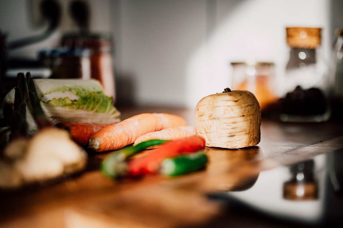 Mittagessen mit Gemüse